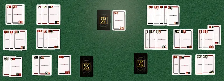 Right play's 'QUE★LLS' and restocks 5 cards.