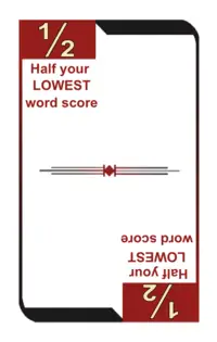 Halve your lowest word score