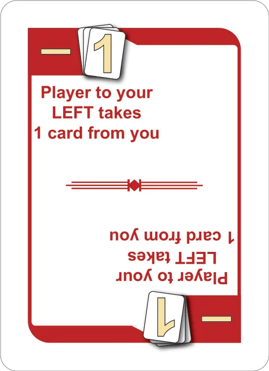 FEZ Wildcard - Player to your LEFT takes 1 card from you