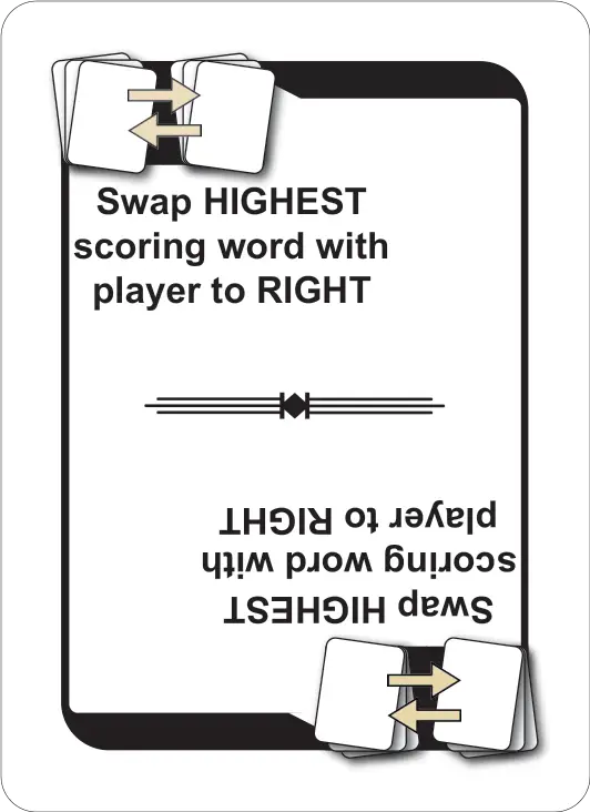 FEZ Wildcard - Swap HIGHEST scoring word with player to RIGHT